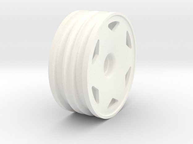 Tamiya NeoFighter front wheel in White Processed Versatile Plastic