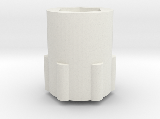 JConcepts Tribute Wheel 25mm Wide 14mm Hex Adapter in White Natural Versatile Plastic