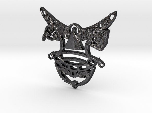 Romulan Child's Talisman in Polished and Bronzed Black Steel