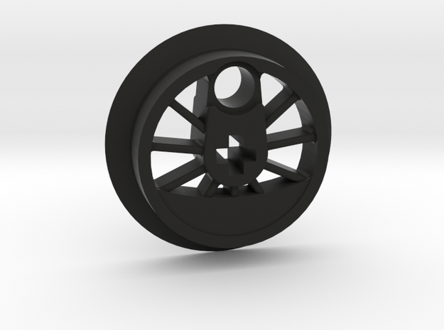 Medium Driver With Tire Groove in Black Natural Versatile Plastic