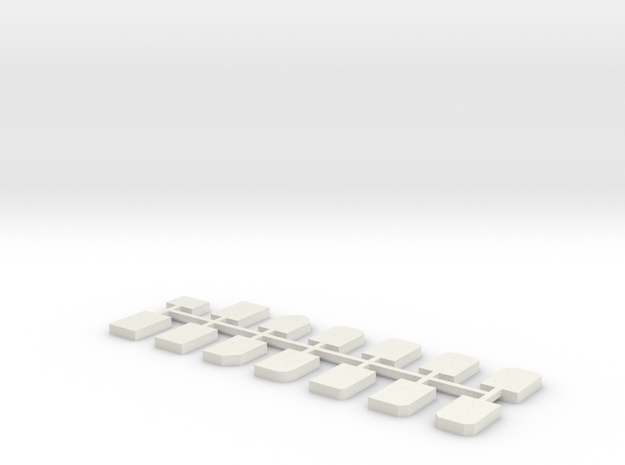 Grabsteine 14er Set 1:87 H0 in White Natural Versatile Plastic