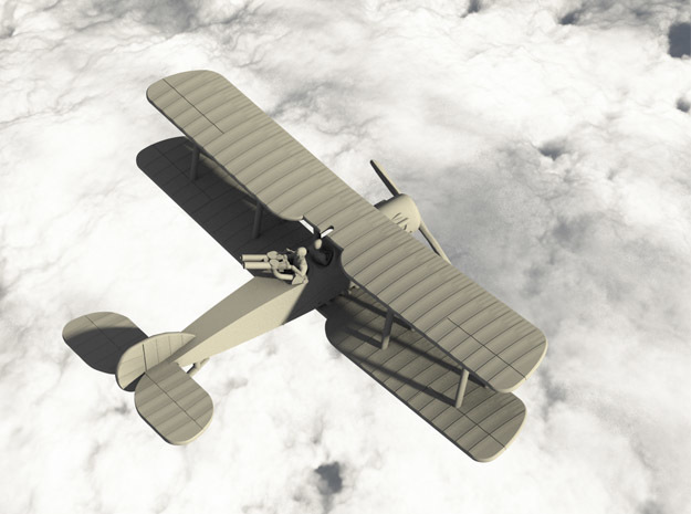 Bristol F.2B Fighter (Twin Lewis) in White Natural Versatile Plastic: 1:144