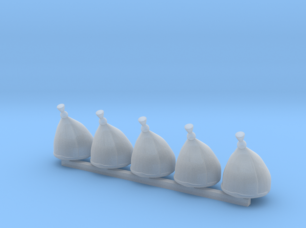 5 x Grenadier Hats in Smooth Fine Detail Plastic: d3