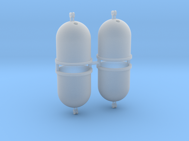 Altglascontainer Halbkugel 4erSet 1:100 in Smooth Fine Detail Plastic