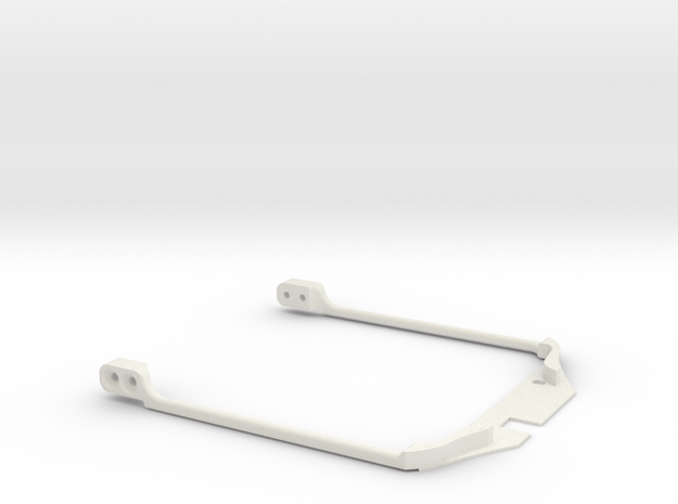 MC3 KMD-FR01 T-Plate Chassis Tri-Damper Upgrade in White Natural Versatile Plastic