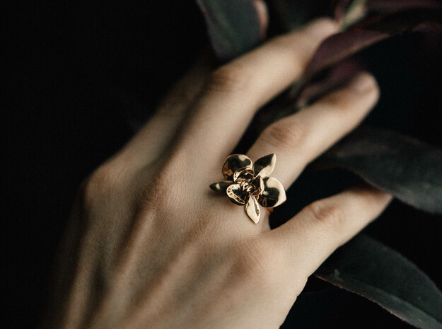 Orchid Ring in Polished Bronze: 5 / 49