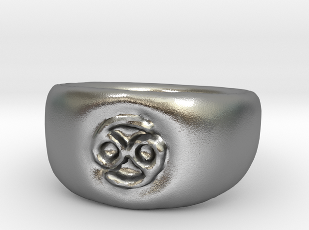 Cancer Ring sz8 in Natural Silver