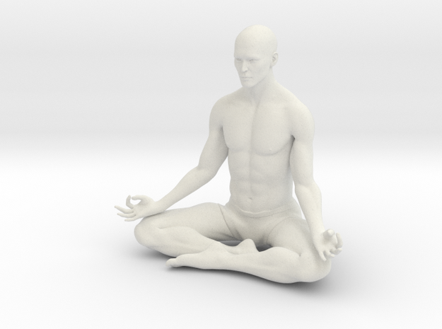 Male yoga pose 001 in White Natural Versatile Plastic: 1:10