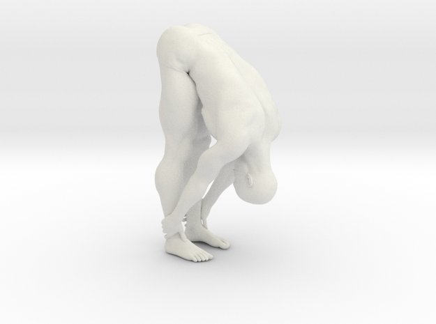 Male yoga pose 016 in White Natural Versatile Plastic: 1:10
