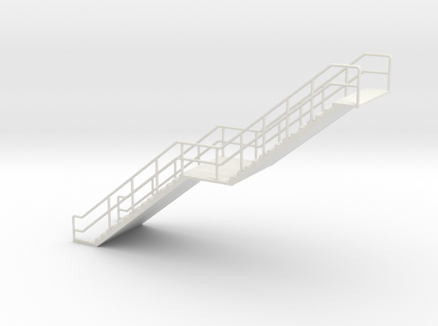 HO Stairs H68 in White Natural Versatile Plastic