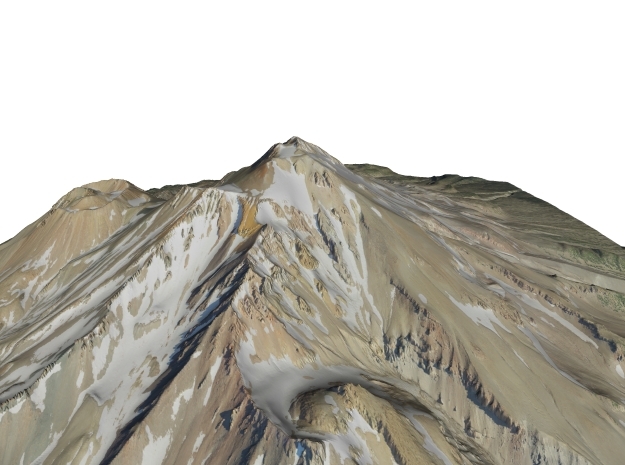 Mount Shasta Map: 9"x9" in Full Color Sandstone