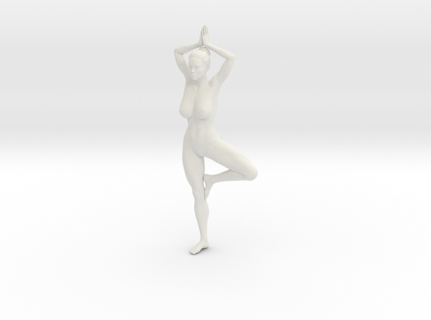 Female yoga pose 005 in White Natural Versatile Plastic: 1:10