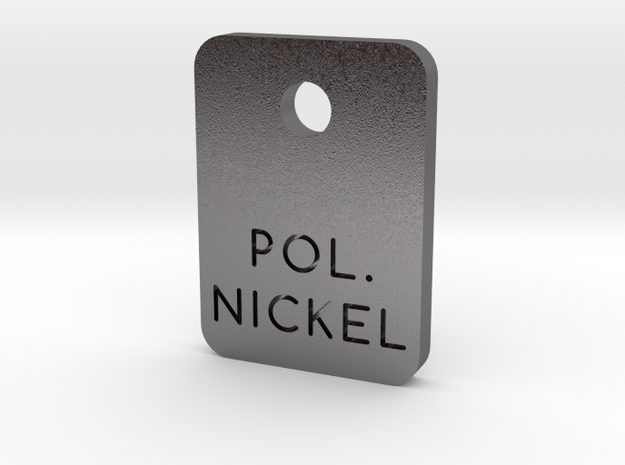 Polished Nickel Steel Finish Sample Chip in Polished Nickel Steel