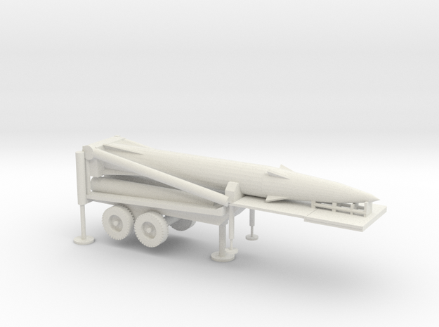 1/87 Scale Pershing II Missile Erector in White Natural Versatile Plastic