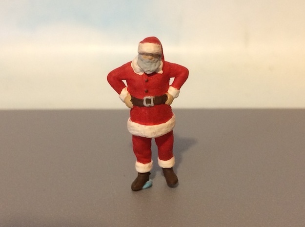 Santa Claus Standing in Clear Ultra Fine Detail Plastic: 1:160 - N