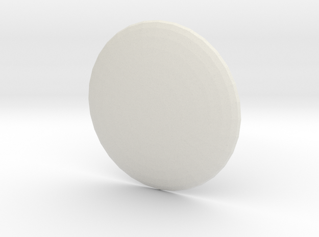 Round Custom Symbol Shield, 5mm in White Natural Versatile Plastic