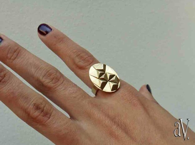 Gemini Ring in Polished Brass: 9 / 59
