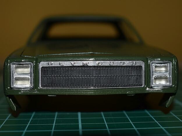 1/25 1977 Plymouth Fury Grill in Clear Ultra Fine Detail Plastic