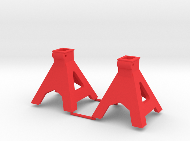 1/10 Scale Jack Stands Part A in Red Processed Versatile Plastic