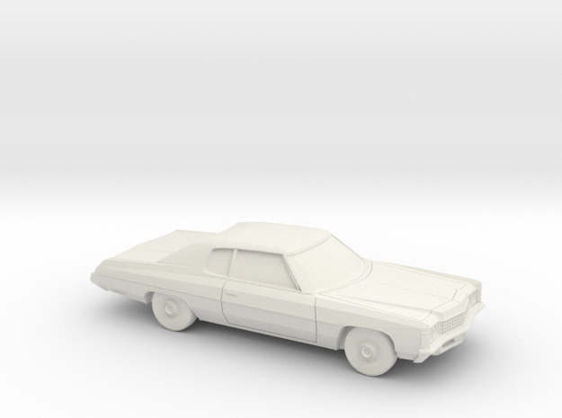 1/87 1971 Chevrolet Impala Custom Coupe in White Natural Versatile Plastic