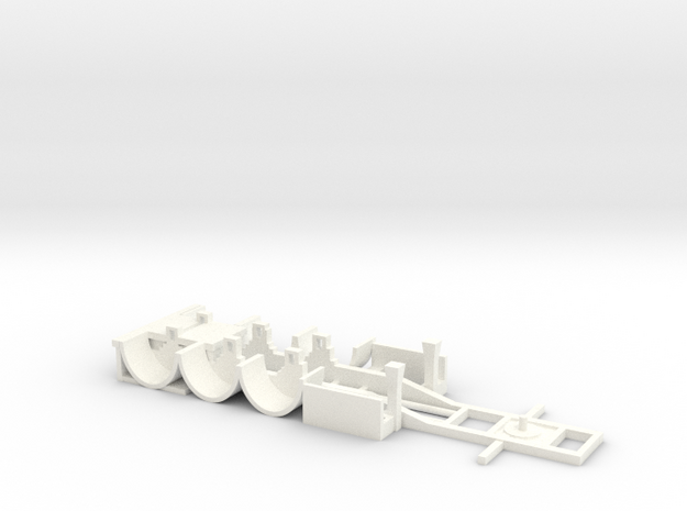 tank container chassis trailer 1-87 HO scale in White Processed Versatile Plastic