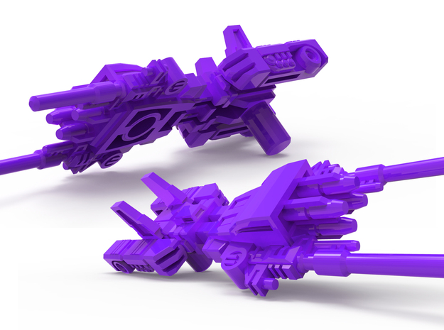 SixShot in Weapon Mode 3mm Weapon (Legion scale) in Purple Processed Versatile Plastic