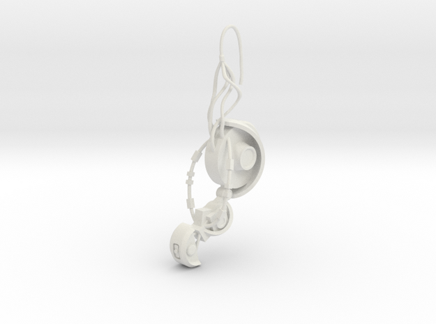 GLaDOS Earring in White Premium Versatile Plastic
