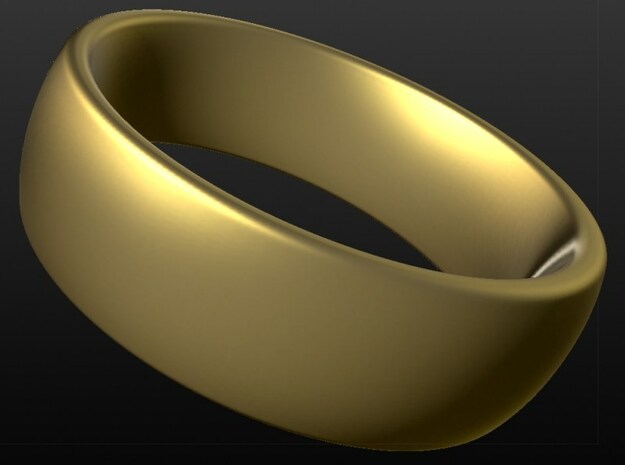 Wedding ring for male 22mm in 18k Gold Plated Brass