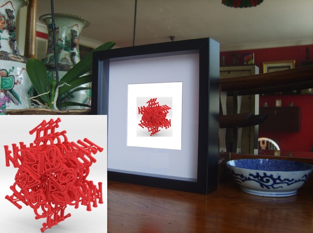 Alison - Personalised Name Artwork in Red Processed Versatile Plastic