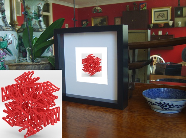 Ava - Personalised Name Artwork in Red Processed Versatile Plastic