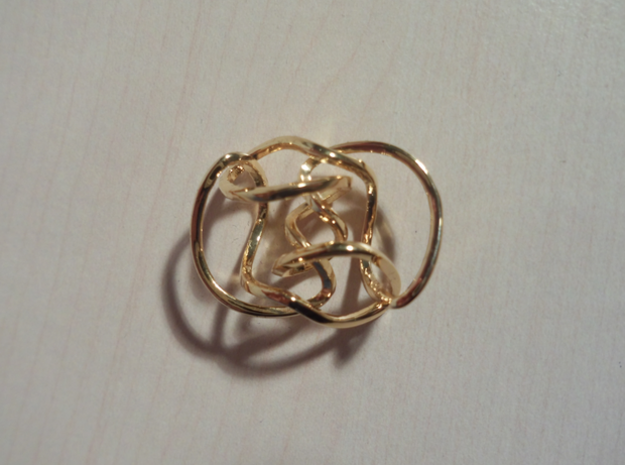 Knot 10₁₄₄ (Square) in 18k Gold Plated Brass: Extra Small