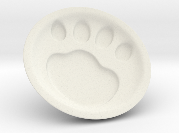 Cat soy sauce dish A2 in White Natural Versatile Plastic: Medium