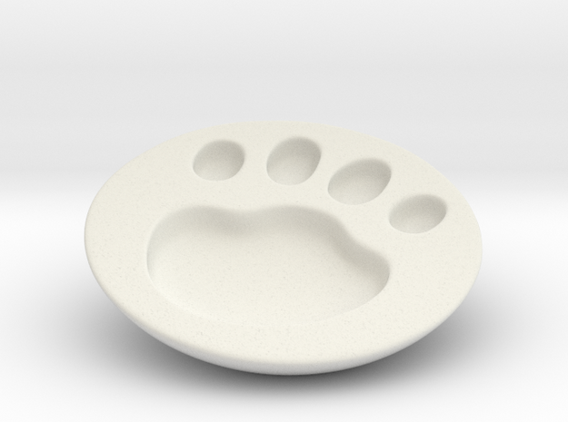 Cat soy sauce dish A3 in White Natural Versatile Plastic: Small