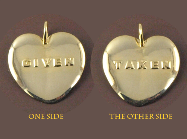Taken & Given Heart Pendant in 18K Gold Plated