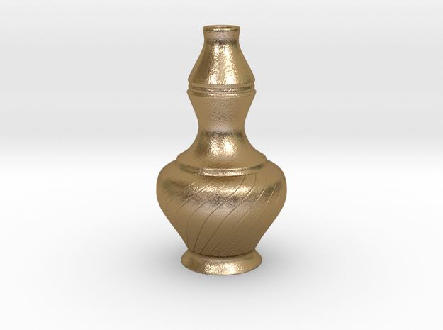 Labu Sayong Vase in Polished Gold Steel