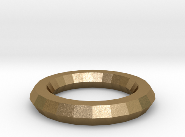 Ring in Polished Gold Steel: Extra Large