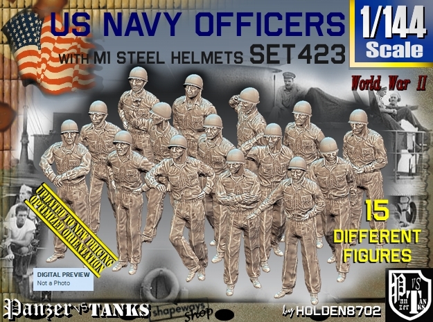 1/144 USN Helmet Officers Set423 in Tan Fine Detail Plastic