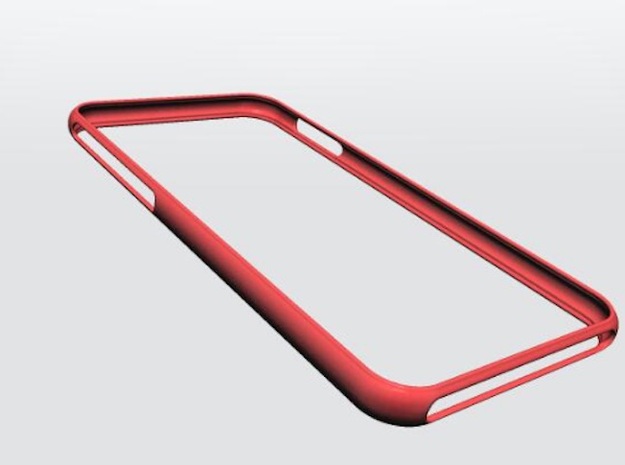 Bumper for iPhone X in Red Processed Versatile Plastic