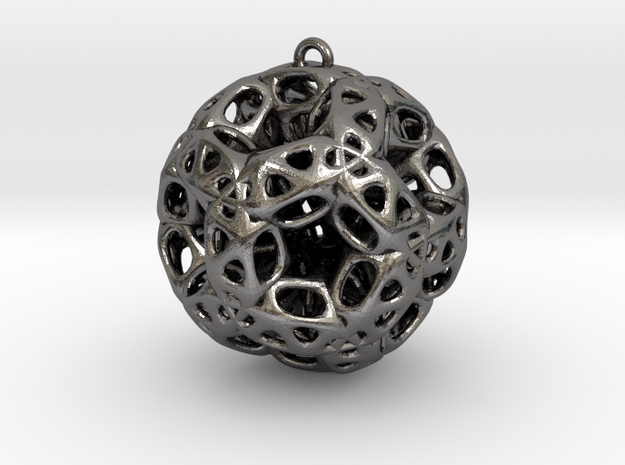 Chrismas ball in Polished Nickel Steel