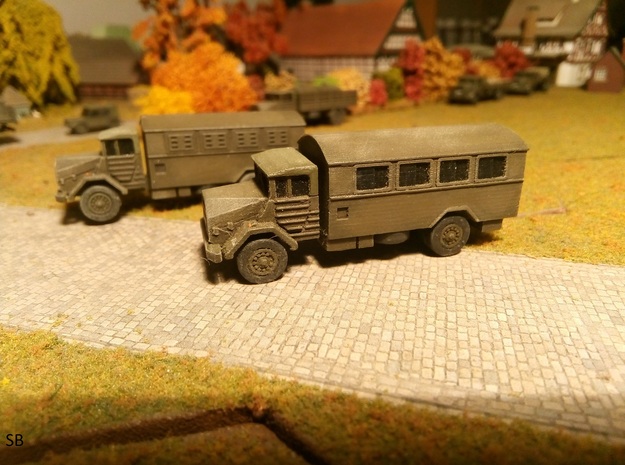 German MAN 630 Van-Body 5to Truck 1/144 in Tan Fine Detail Plastic