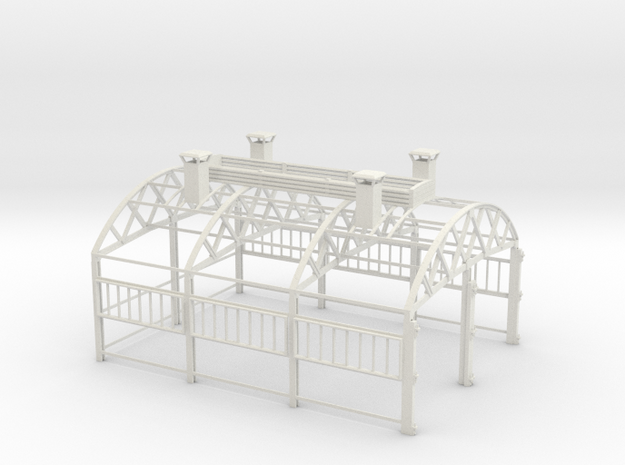 LM76B Engine Shed frame only in White Natural Versatile Plastic