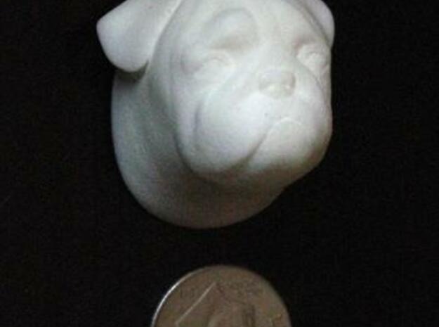 Pug Ornament in White Natural Versatile Plastic