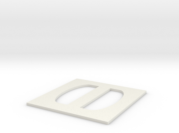 Simple Large Buckle in White Natural Versatile Plastic