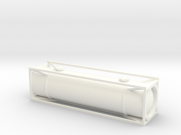 N Gauge Generic 30Ft Tank Container in White Processed Versatile Plastic