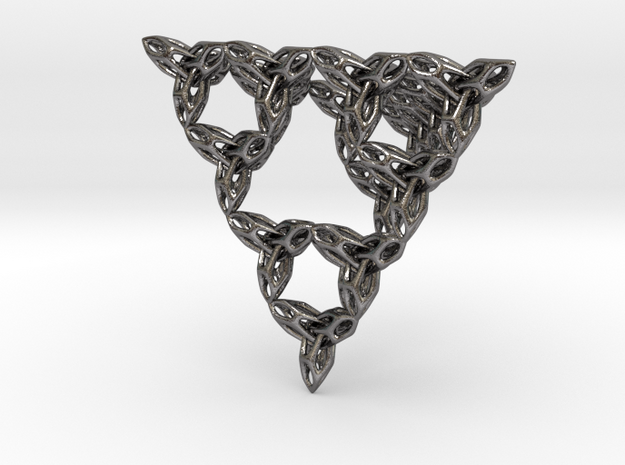 tetraedron-6 in Polished Nickel Steel