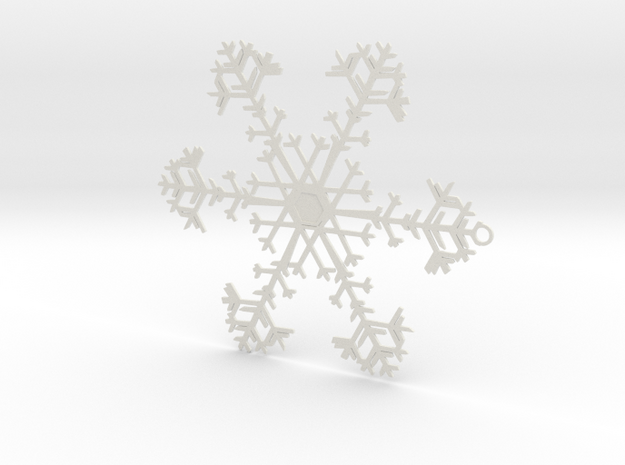 Snowflake Ornament - 8675309 in White Natural Versatile Plastic