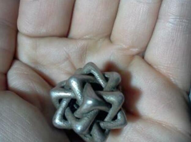 Star Knot pendant in Polished Bronzed Silver Steel