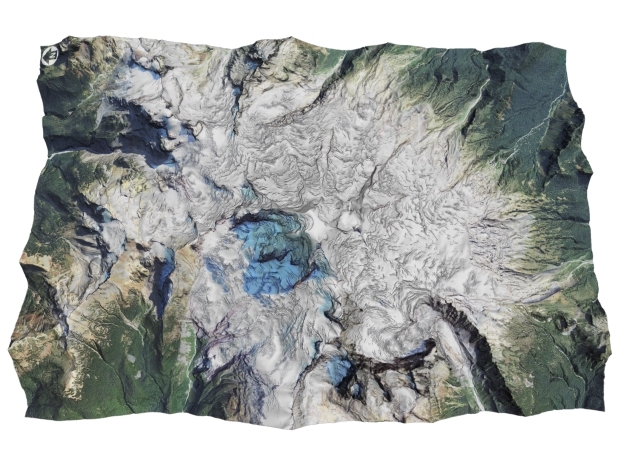 Mount Baker Map: 6"x9" in Full Color Sandstone
