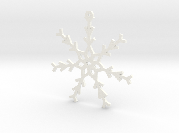 Young Snowflake Ornament in White Processed Versatile Plastic