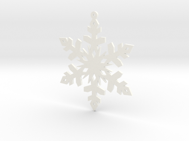 Paper Snowflake Ornament in White Processed Versatile Plastic